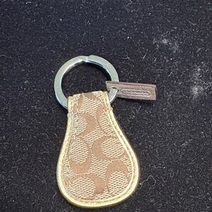 Coach Tan and Gold Key Holder